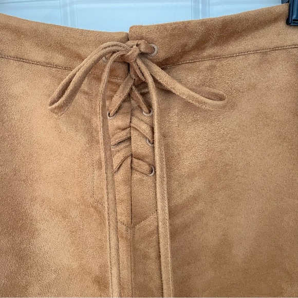 LC Lauren Conrad Lace Up Front Faux Suede Skirt - Picture 5 of 12